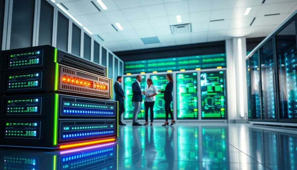 A visually striking depiction of a "three tier storage strategy" concept, featuring a futuristic data center environment. In the foreground, sleek, high-tech storage devices arranged in three distinct tiers, symbolizing different storage solutions (e.g., SSDs, cloud storage, and magnetic drives), illuminated with vibrant LED lights in shades of blue and green. In the middle ground, a professional team of diverse business professionals in smart attire interacts with digital screens that display storage statistics, reflecting collaboration and innovation. The background reveals a high-tech, clean-lined data center with rows of servers, bathed in soft white lighting for a modern atmosphere. The overall mood conveys efficiency and forward-thinking, capturing the essence of smart storage strategies for 2026 and beyond. A visually striking depiction of a "three tier storage strategy" concept, featuring a futuristic data center environment. In the foreground, sleek, high-tech storage devices arranged in three distinct tiers, symbolizing different storage solutions (e.g., SSDs, cloud storage, and magnetic drives), illuminated with vibrant LED lights in shades of blue and green. In the middle ground, a professional team of diverse business professionals in smart attire interacts with digital screens that display storage statistics, reflecting collaboration and innovation. The background reveals a high-tech, clean-lined data center with rows of servers, bathed in soft white lighting for a modern atmosphere. The overall mood conveys efficiency and forward-thinking, capturing the essence of smart storage strategies for 2026 and beyond.